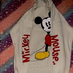 Mickey Mouse White Hoodie